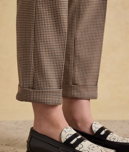 Ada Brown Dogtooth Relaxed Trousers
