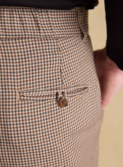 Ada Brown Dogtooth Relaxed Trousers