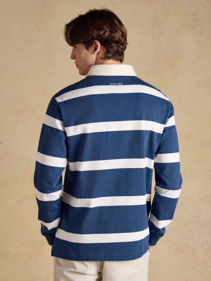 Blue & Cream Stripe Rugby Shirt