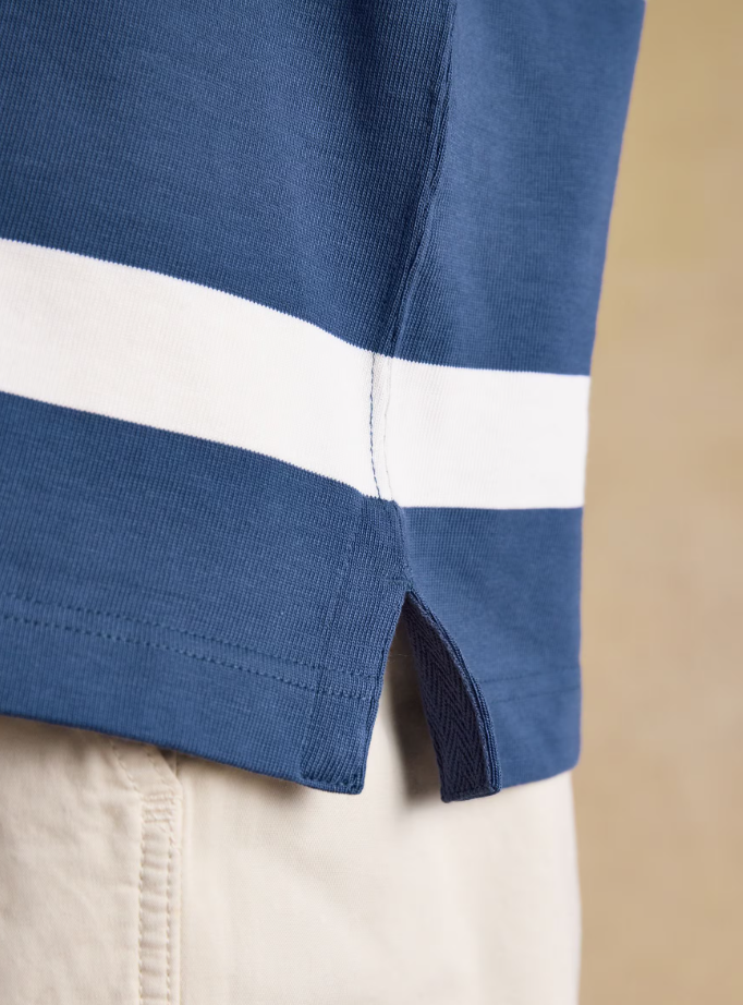 Blue & Cream Stripe Rugby Shirt