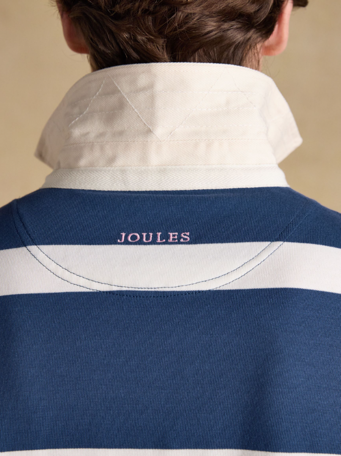 Blue & Cream Stripe Rugby Shirt