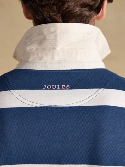 Blue & Cream Stripe Rugby Shirt