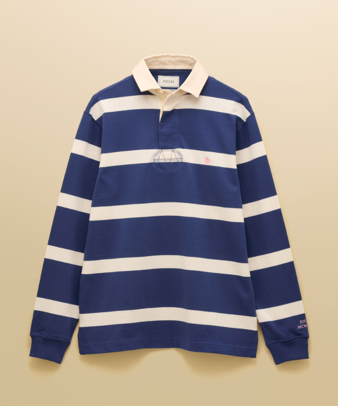 Blue & Cream Stripe Rugby Shirt
