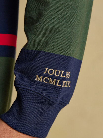 Navy & Green Stripe Rugby Shirt