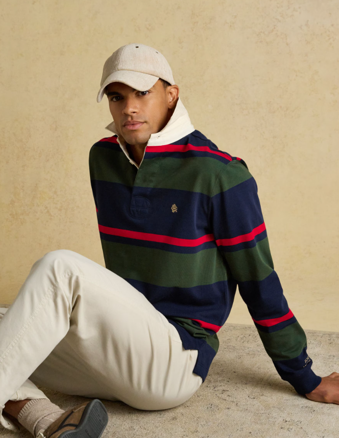 Navy & Green Stripe Rugby Shirt