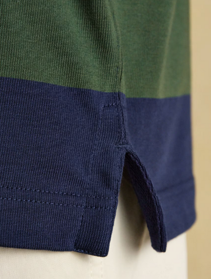 Navy & Green Stripe Rugby Shirt