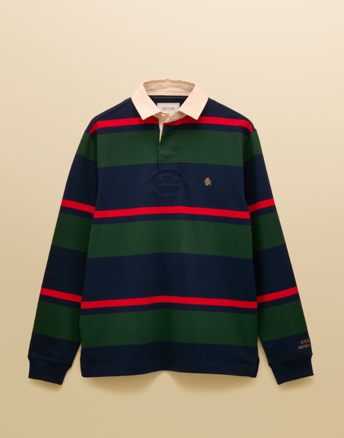 Navy & Green Stripe Rugby Shirt