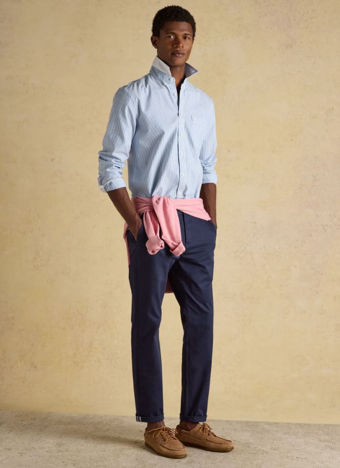 Classic Fit Navy Chino Trousers
