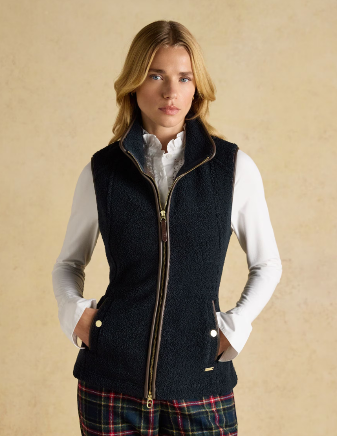 Joules Borg Heritage Fleece Gilet Navy