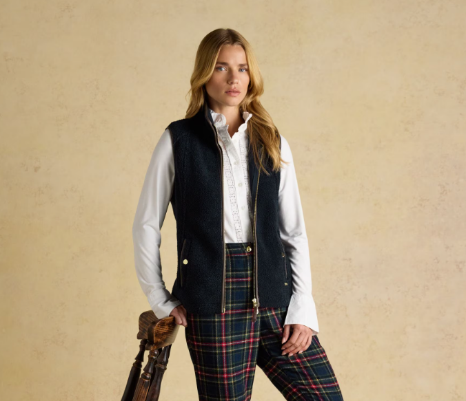 Joules Borg Heritage Fleece Gilet Navy