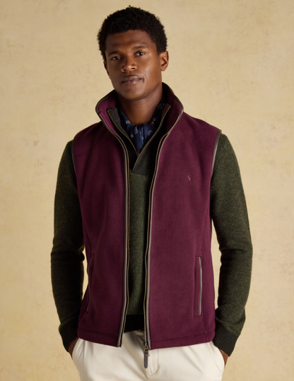 Heritage Burgundy Fleece Gilet