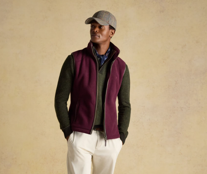 Heritage Burgundy Fleece Gilet