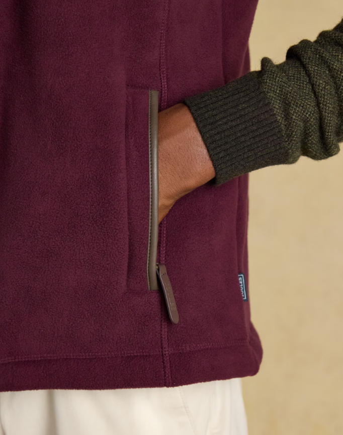 Heritage Burgundy Fleece Gilet