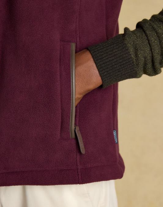 Joules Fleece Gilet Heritage Burgundy