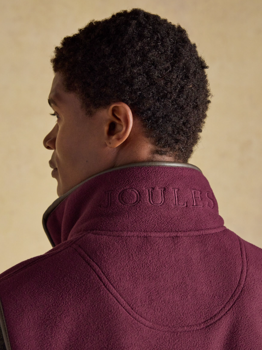 Joules Fleece Gilet Heritage Burgundy