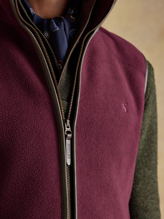 Joules Fleece Gilet Heritage Burgundy