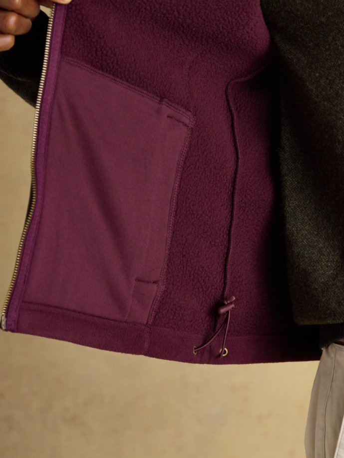 Heritage Burgundy Fleece Gilet