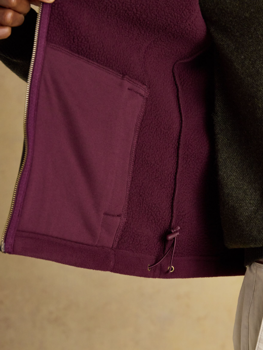 Joules Fleece Gilet Heritage Burgundy