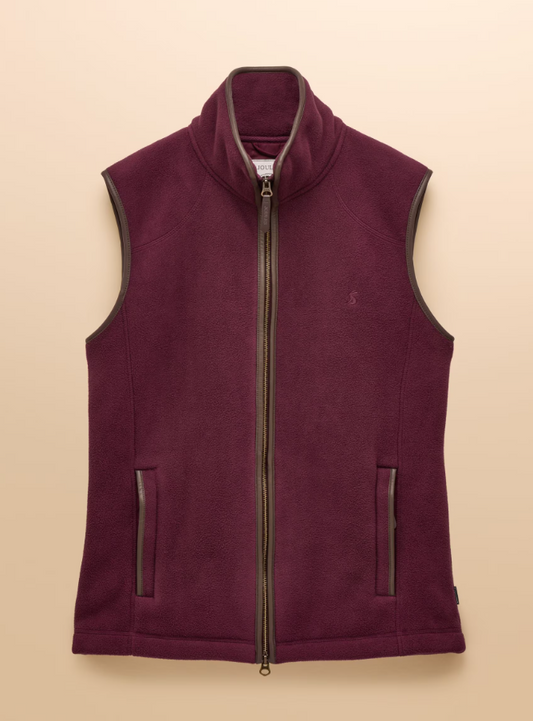 Joules Fleece Gilet Heritage Burgundy