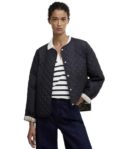 Cashel Collarless Quilted Jacket