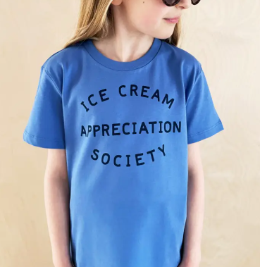 Ice Cream Appreciation Society T-shirt Blue