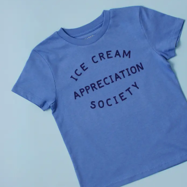 Ice Cream Appreciation Society T-shirt Blue