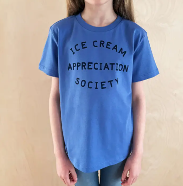 Jobsons of Alnwick Ice Cream Appreciation Society T-shirt Blue