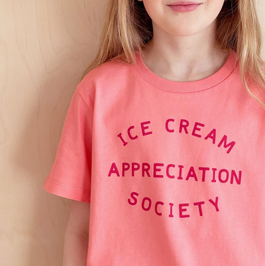 Ice Cream Appreciation Society T-shirt Pink