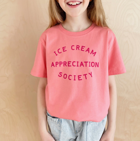 Ice Cream Appreciation Society T-shirt Pink