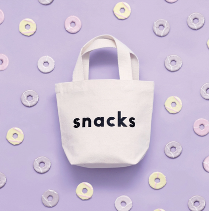 Jobsons of Alnwick Snack Motif Little Canvas Bag White