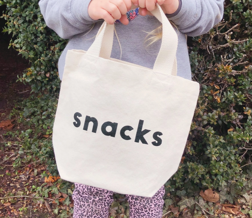 Jobsons of Alnwick Snack Motif Little Canvas Bag White