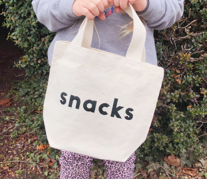 Jobsons of Alnwick Snack Motif Little Canvas Bag White
