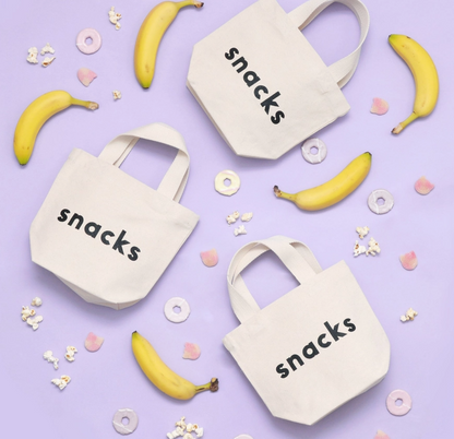 Jobsons of Alnwick Snack Motif Little Canvas Bag White