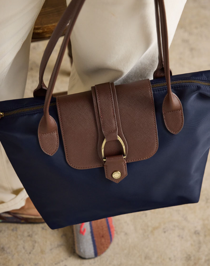 Edie Navy Shopper Bag