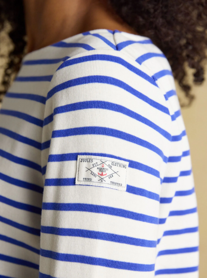 Joules Harbour Stripe Breton Top Cream / Blue