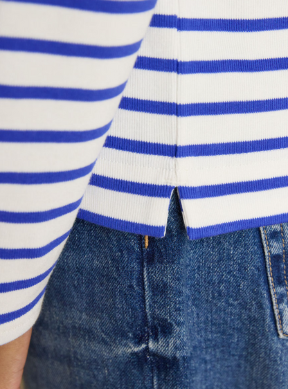 Joules Harbour Stripe Breton Top Cream / Blue