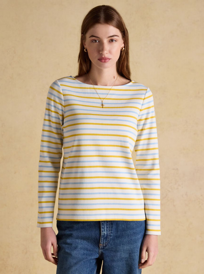 Joules Harbour Stripe Breton Top Blue / Yellow