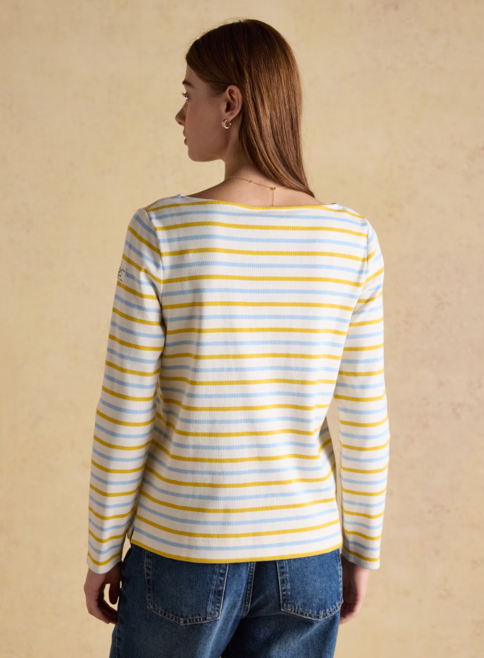 Joules Harbour Stripe Breton Top Blue / Yellow