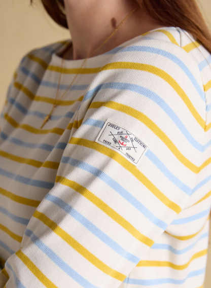 Joules Harbour Stripe Breton Top Blue / Yellow