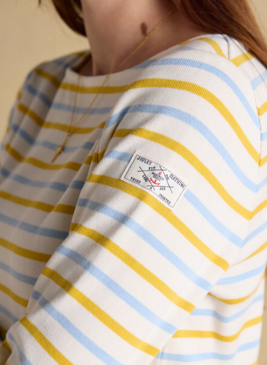 Joules Harbour Stripe Breton Top Blue / Yellow