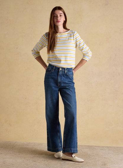 Joules Harbour Stripe Breton Top Blue / Yellow