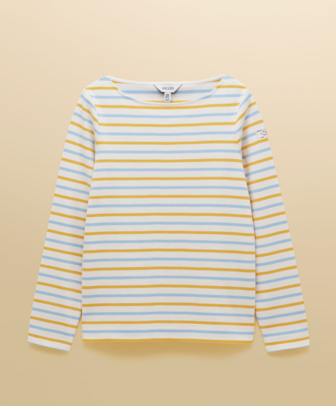 Joules Harbour Stripe Breton Top Blue / Yellow