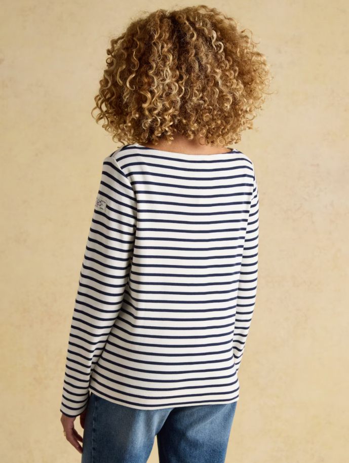 Joules Harbour Stripe Breton Top Cream / Navy