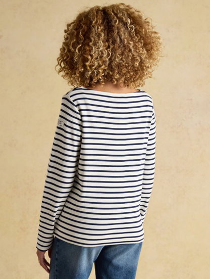 Joules Harbour Stripe Breton Top Cream / Navy