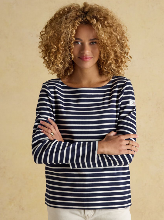 Harbour Navy / Cream Stripe Breton Top