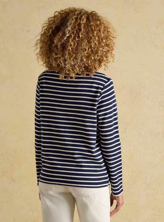 Harbour Navy / Cream Stripe Breton Top