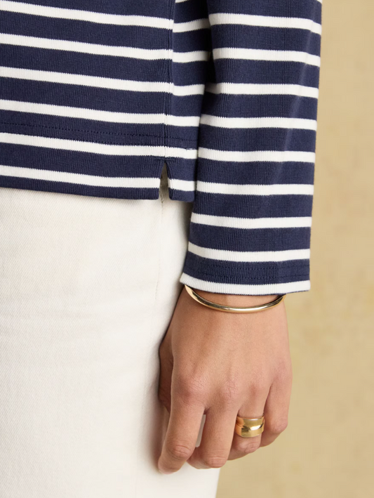 Joules Harbour Stripe Breton Top Navy / Cream