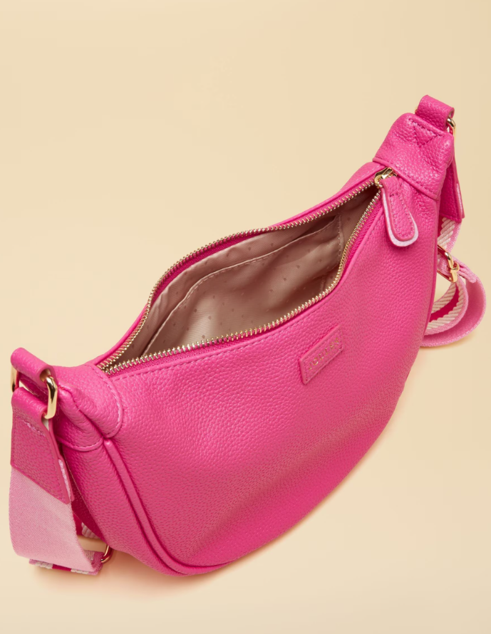 Jade Pink Half Moon Adjustable Cross Body Bag