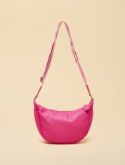 Jade Pink Half Moon Adjustable Cross Body Bag