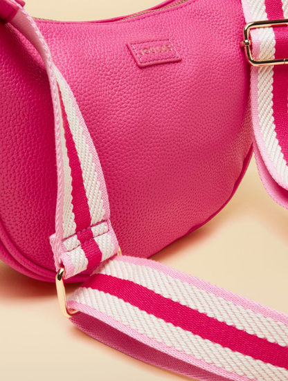 Jade Pink Half Moon Adjustable Cross Body Bag